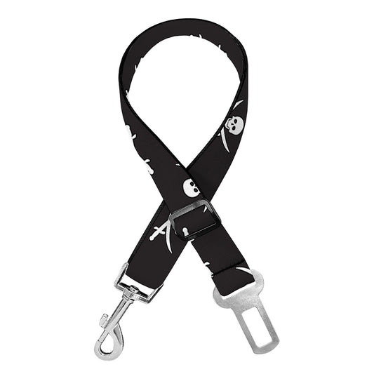 Pirate Skull Symbol Pattern Print Dog Seat Belt