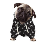 Pirate Skull Symbol Pattern Print Dog Zip Up Hoodie