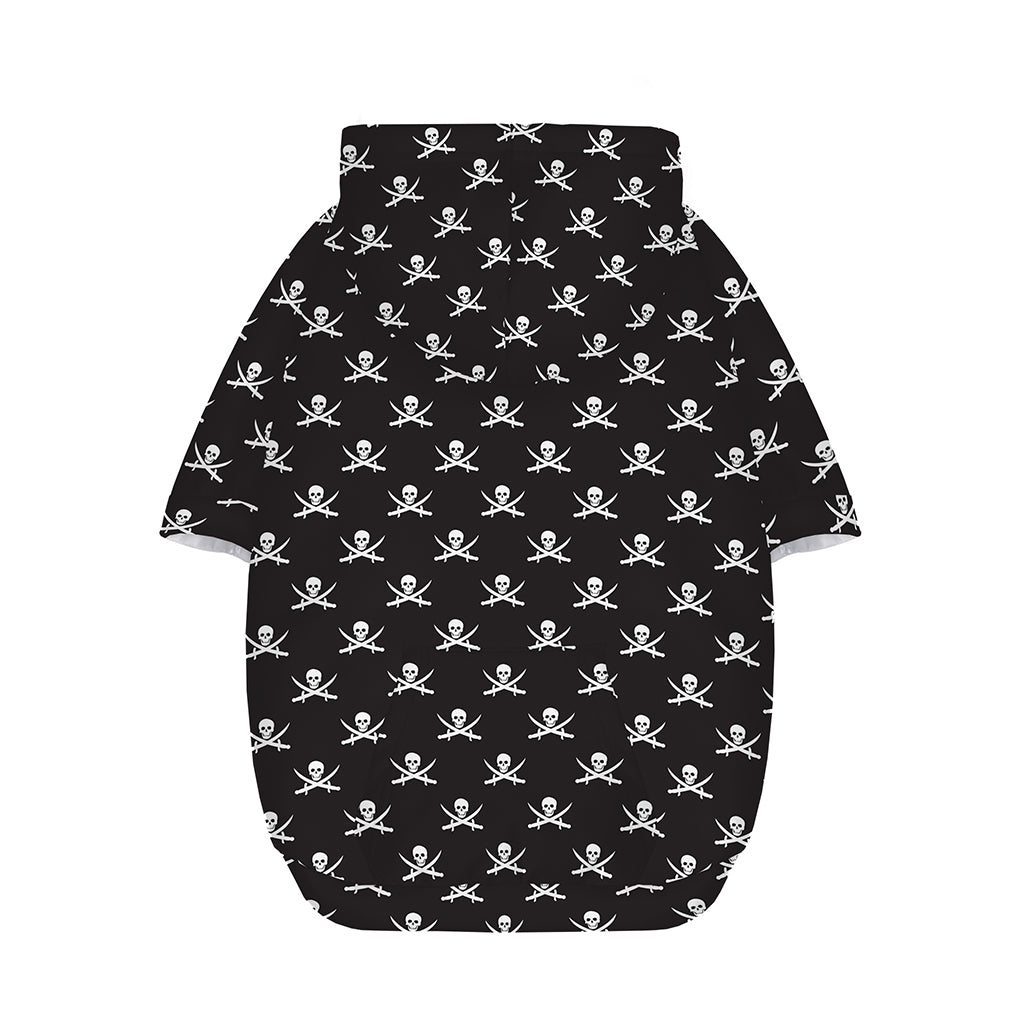 Pirate Skull Symbol Pattern Print Dog Zip Up Hoodie