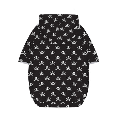 Pirate Skull Symbol Pattern Print Dog Zip Up Hoodie
