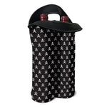 Pirate Skull Symbol Pattern Print Double Neoprene Wine Tote