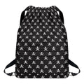 Pirate Skull Symbol Pattern Print Drawstring Backpack