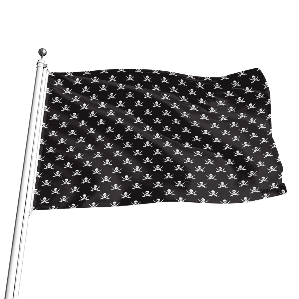 Pirate Skull Symbol Pattern Print Flag