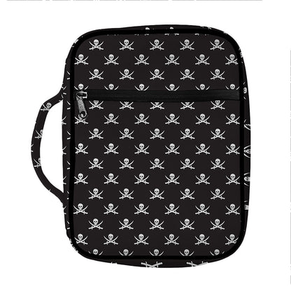 Pirate Skull Symbol Pattern Print Front Pocket Bible Bag