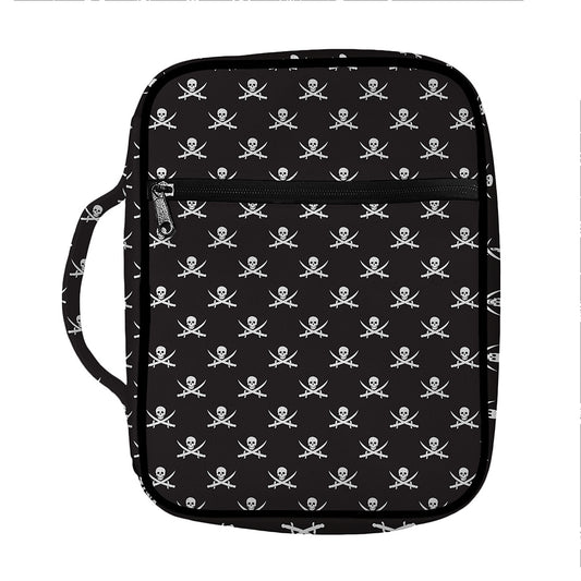 Pirate Skull Symbol Pattern Print Front Pocket Bible Bag