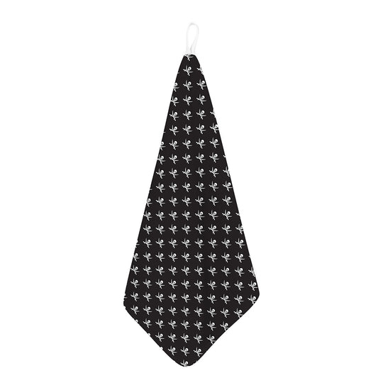 Pirate Skull Symbol Pattern Print Hand Towel