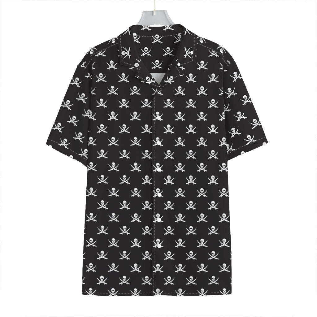 Pirate Skull Symbol Pattern Print Hawaiian Shirt