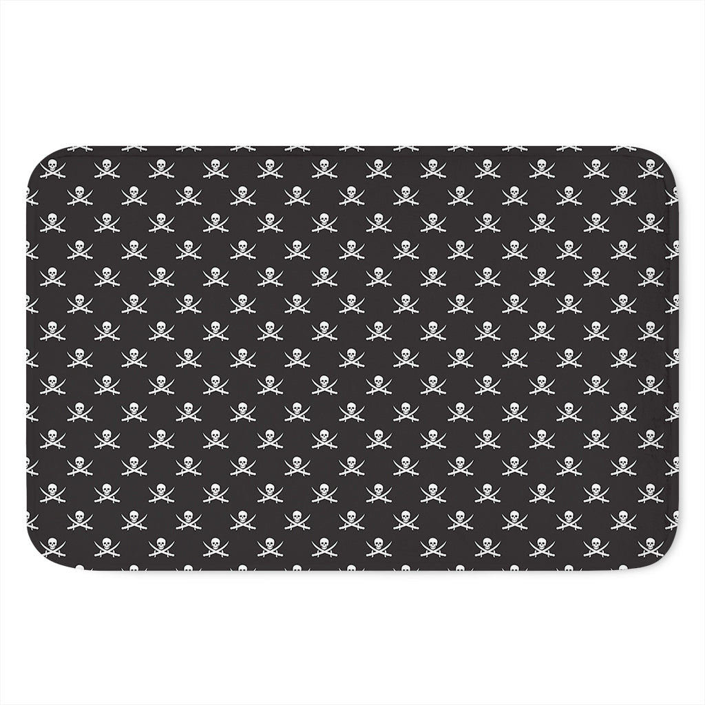 Pirate Skull Symbol Pattern Print Indoor Door Mat