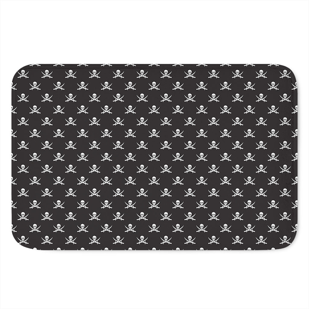 Pirate Skull Symbol Pattern Print Indoor Door Mat