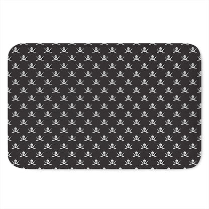 Pirate Skull Symbol Pattern Print Indoor Door Mat