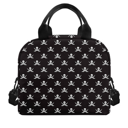 Pirate Skull Symbol Pattern Print Insulated Lunch Bag