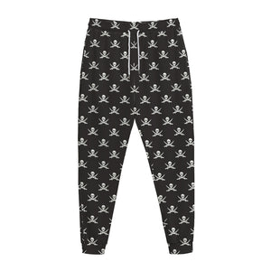 Pirate Skull Symbol Pattern Print Jogger Pants