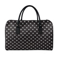 Pirate Skull Symbol Pattern Print Leather Duffel Bag