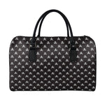 Pirate Skull Symbol Pattern Print Leather Duffle Bag