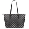 Pirate Skull Symbol Pattern Print Leather Tote Bag