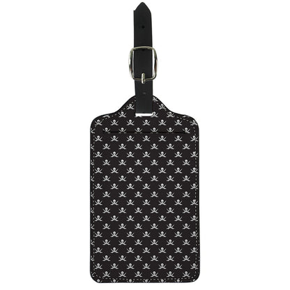 Pirate Skull Symbol Pattern Print Luggage Tag