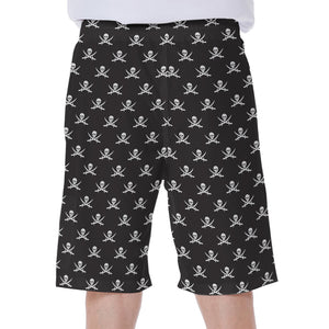 Pirate Skull Symbol Pattern Print Men's Beach Shorts