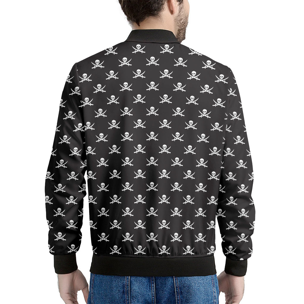 Pirate Skull Symbol Pattern Print Men's Bomber Jacket