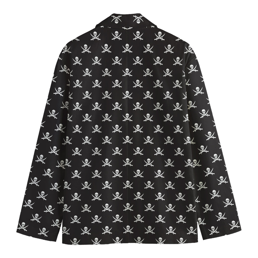 Pirate Skull Symbol Pattern Print Men's Cotton Blazer