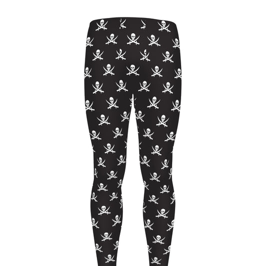 Pirate Skull Symbol Pattern Print Men's leggings