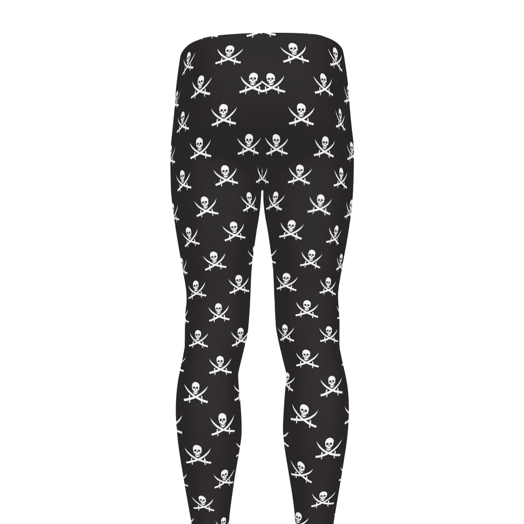 Pirate Skull Symbol Pattern Print Men's leggings