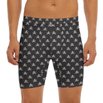 Pirate Skull Symbol Pattern Print Men's Long Boxer Briefs