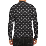 Pirate Skull Symbol Pattern Print Men's Long Sleeve Rash Guard