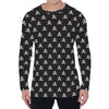 Pirate Skull Symbol Pattern Print Men's Long Sleeve T-Shirt