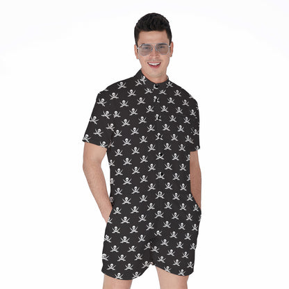Pirate Skull Symbol Pattern Print Men's Rompers