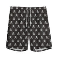 Pirate Skull Symbol Pattern Print Men's Athletic Shorts