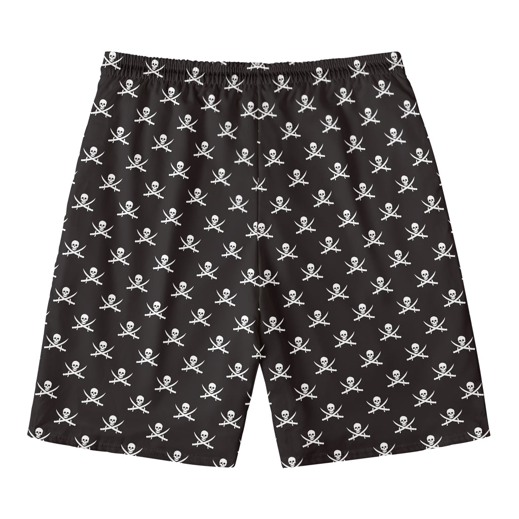 Pirate Skull Symbol Pattern Print Men's Swim Trunks