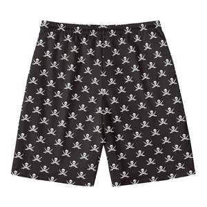 Pirate Skull Symbol Pattern Print Men's Swim Trunks