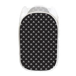 Pirate Skull Symbol Pattern Print Mesh Laundry Hamper