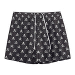 Pirate Skull Symbol Pattern Print Mesh Shorts