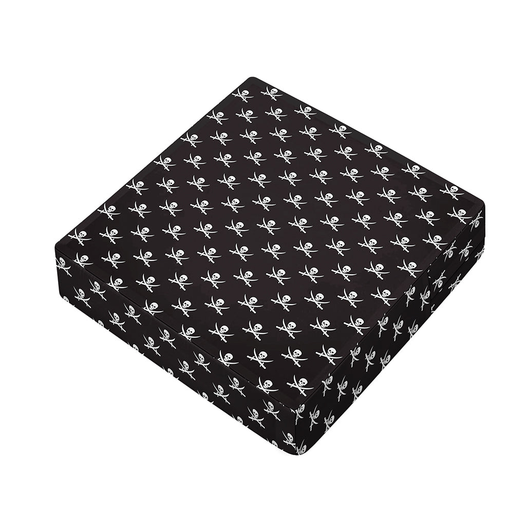 Pirate Skull Symbol Pattern Print Outdoor Seat Cushion Cover