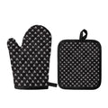 Pirate Skull Symbol Pattern Print Oven Mitt And Pot Holder Set