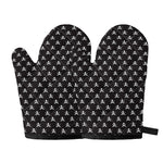 Pirate Skull Symbol Pattern Print Oven Mitts