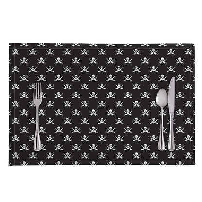 Pirate Skull Symbol Pattern Print Placemat