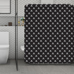 Pirate Skull Symbol Pattern Print Polyester Shower Curtain