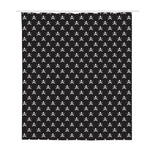 Pirate Skull Symbol Pattern Print Polyester Shower Curtain