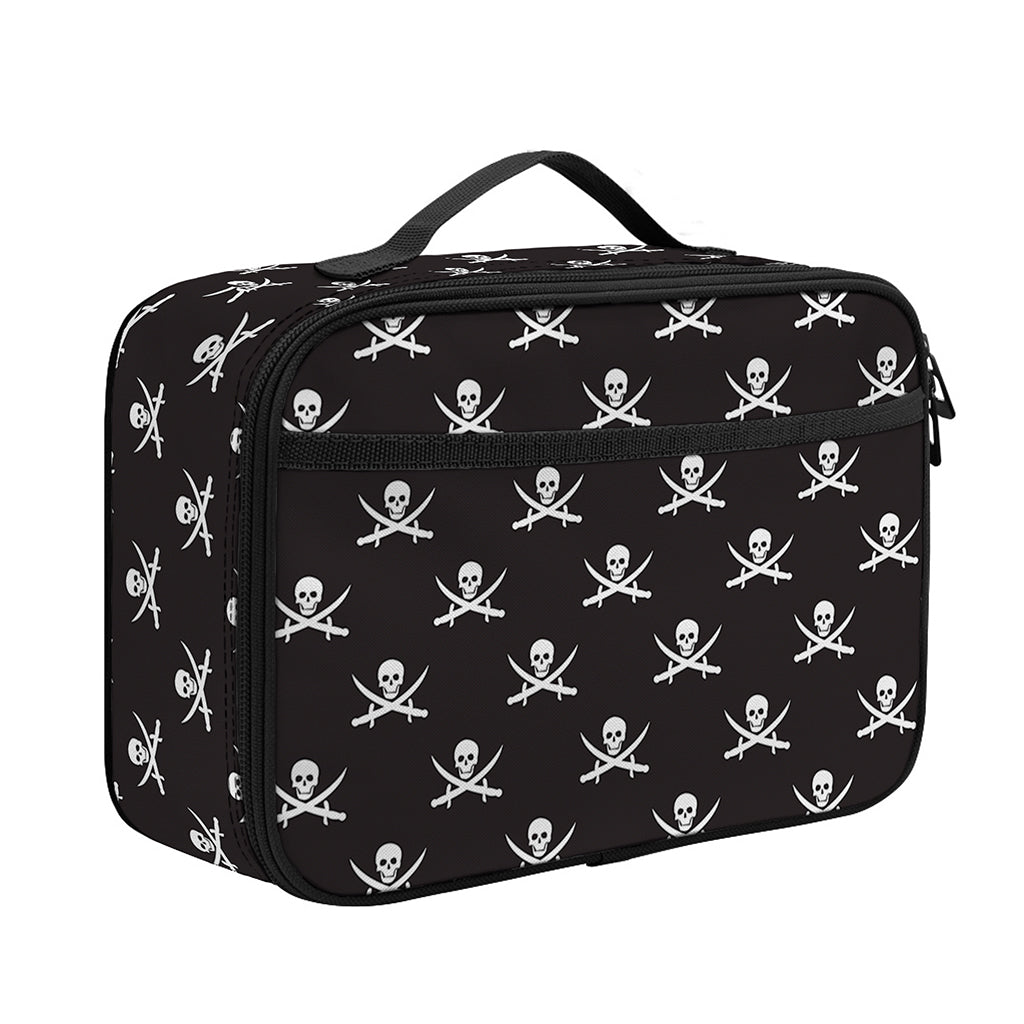 Pirate Skull Symbol Pattern Print Portable Lunch Bag