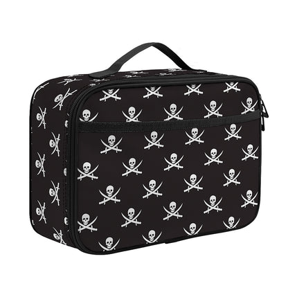 Pirate Skull Symbol Pattern Print Portable Lunch Bag