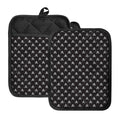 Pirate Skull Symbol Pattern Print Pot Holders With Pocket