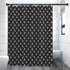 Pirate Skull Symbol Pattern Print Premium Shower Curtain