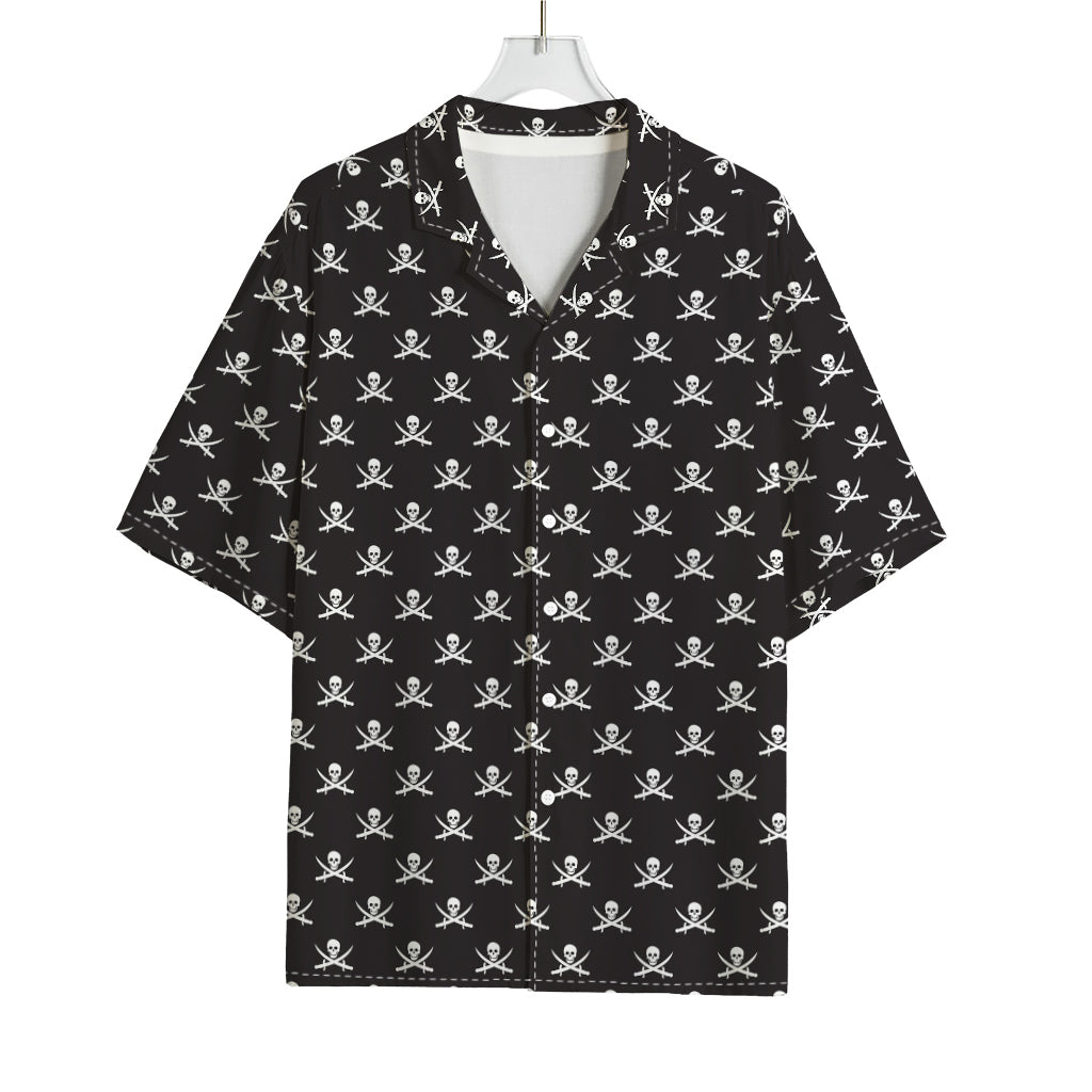 Pirate Skull Symbol Pattern Print Rayon Hawaiian Shirt