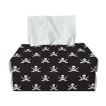 Pirate Skull Symbol Pattern Print Rectangle Tissue Box Cover