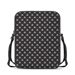 Pirate Skull Symbol Pattern Print Rectangular Crossbody Bag