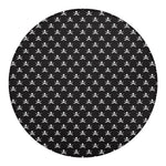 Pirate Skull Symbol Pattern Print Round Blanket