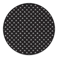 Pirate Skull Symbol Pattern Print Round Floor Mat