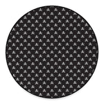 Pirate Skull Symbol Pattern Print Round Floor Mat